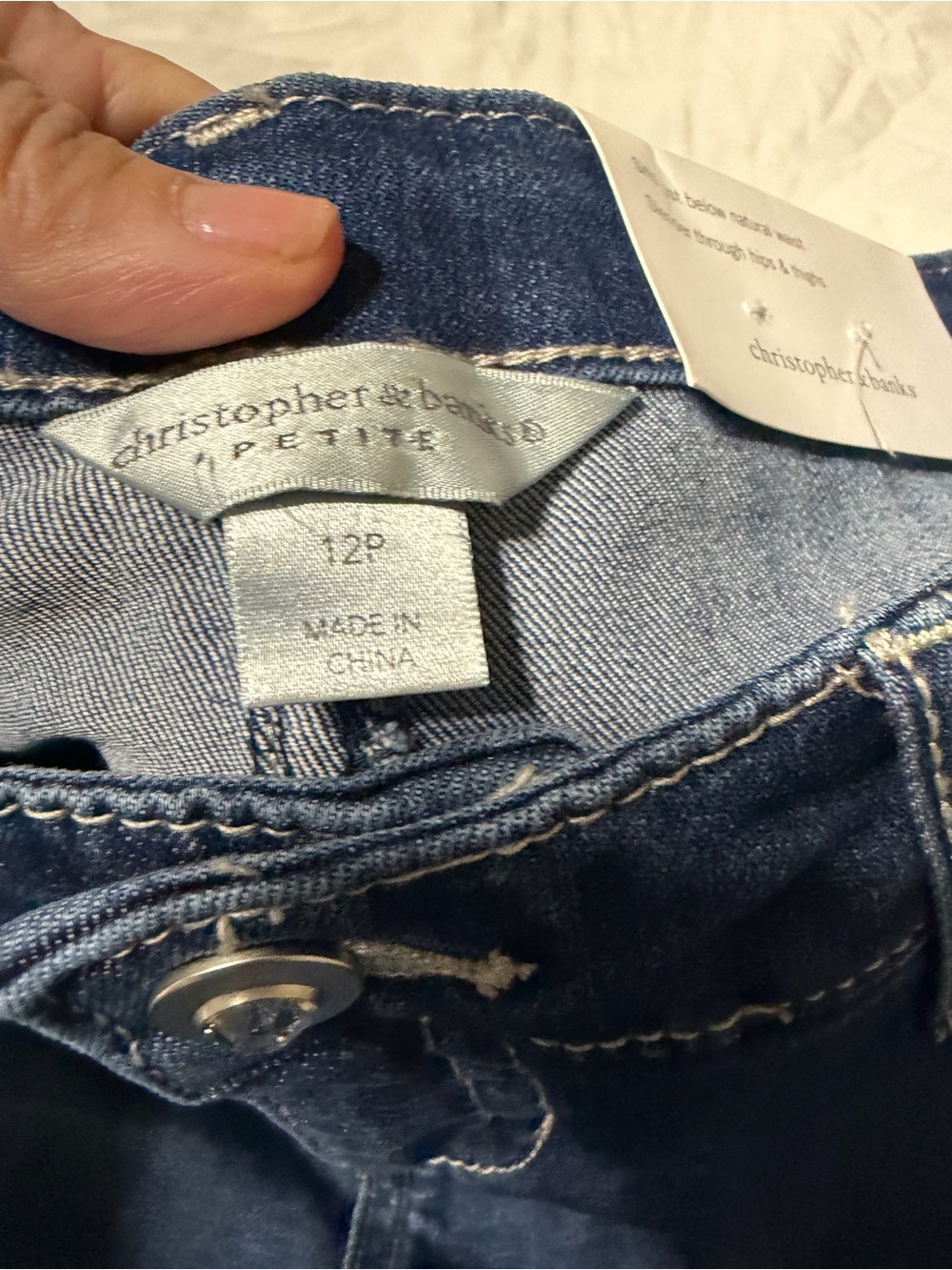 Christopher & Banks Women’s Denim Slim Straight Jeans - Medium Blue - Picture 4 of 9